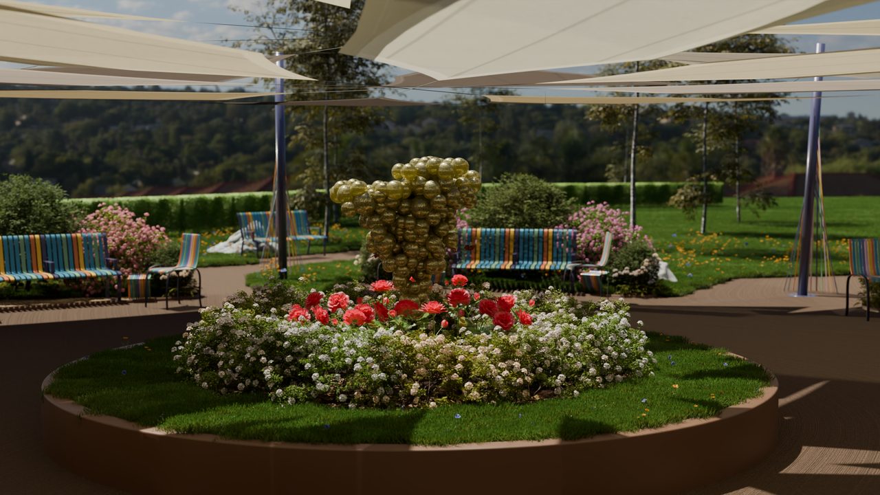 Étude : voiles sur le jardin d’une maison de retraite