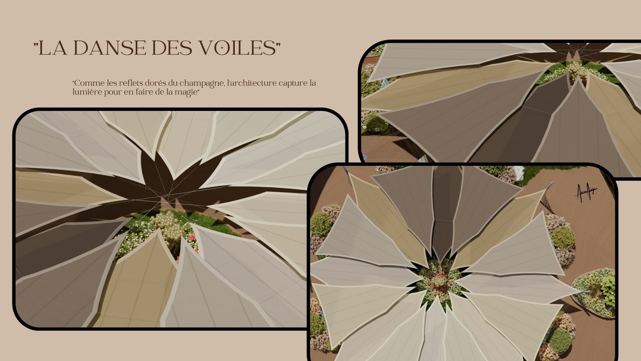 Étude : voiles sur le jardin d’une maison de retraite