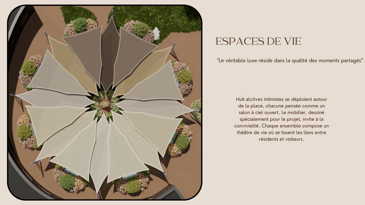 Étude : voiles sur le jardin d’une maison de retraite